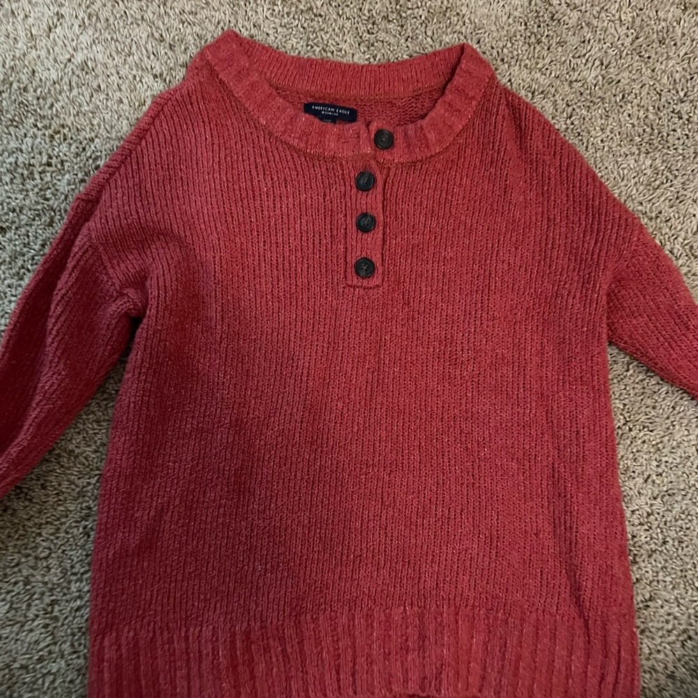 red american eagle sweater